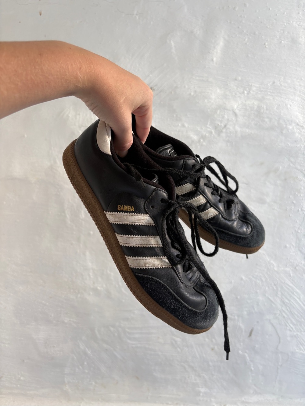 Adidas sambas sneakers in black & white